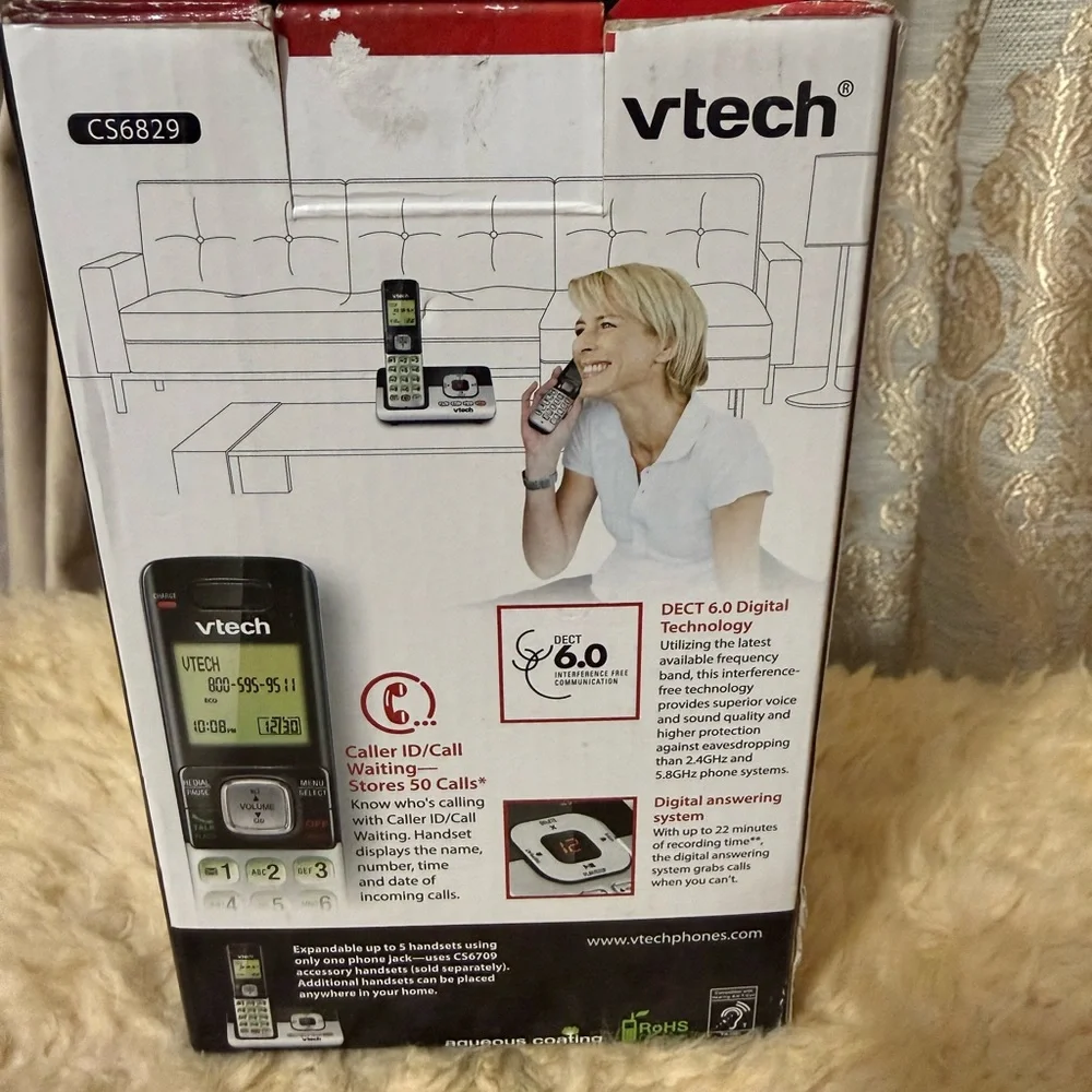 Vtech CS6829 DECT 6.0 Cordless Phone and Digital Answering System